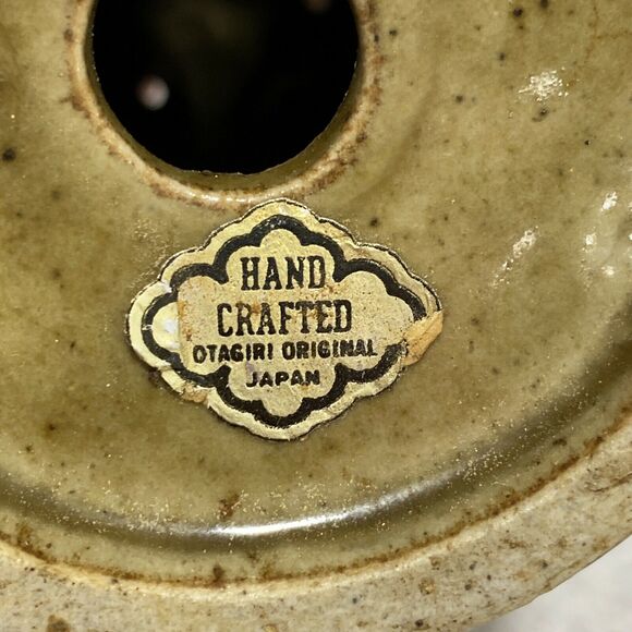 Otigiri 1970’s salt & pepper shakers set retro stoneware wheat pottery handles - Picture 6 of 9